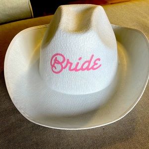 Bride cowboy hat